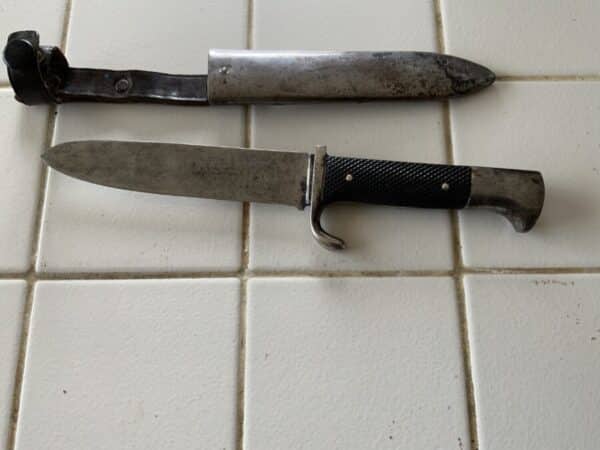 Hitler Youth Knife and Scabbard. Rare Maker Antique Knives 8