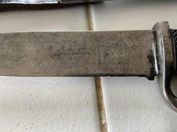 Hitler Youth Knife and Scabbard. Rare Maker Antique Knives 9