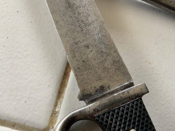 Hitler Youth Knife and Scabbard. Rare Maker - Image 8