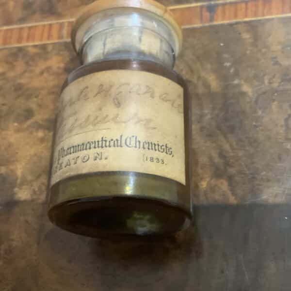 Chemists medicine Glass pot Bottle 19th century Antique Glassware 7