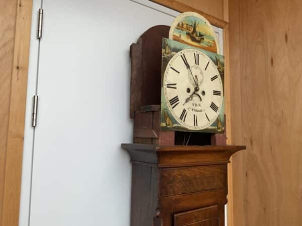 Grandfather Clock Mahogany 8 day late Georgian Antique Clocks 9