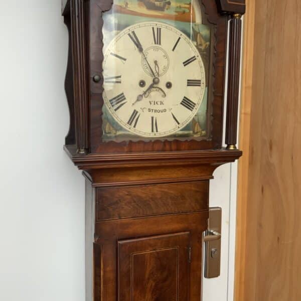 Grandfather Clock Mahogany 8 day late Georgian Antique Clocks 5