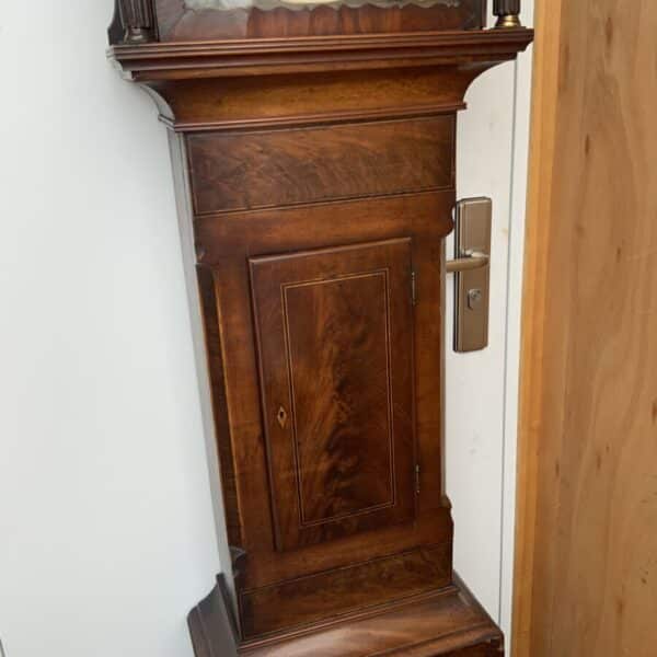 Grandfather Clock Mahogany 8 day late Georgian - Image 4