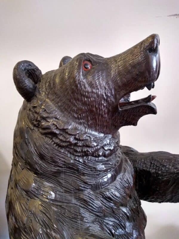 Black Forest Bear Stick Stand bear Antique Sculptures 6