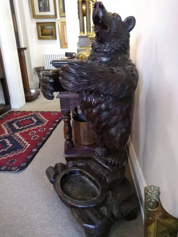 Black Forest Bear Stick Stand bear Antique Sculptures 7