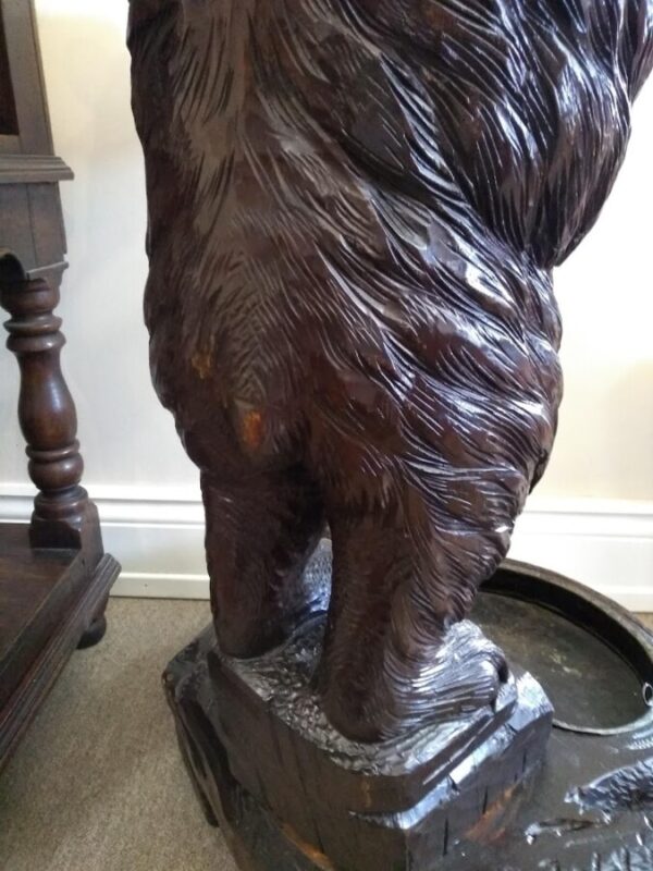 Black Forest Bear Stick Stand bear Antique Sculptures 5