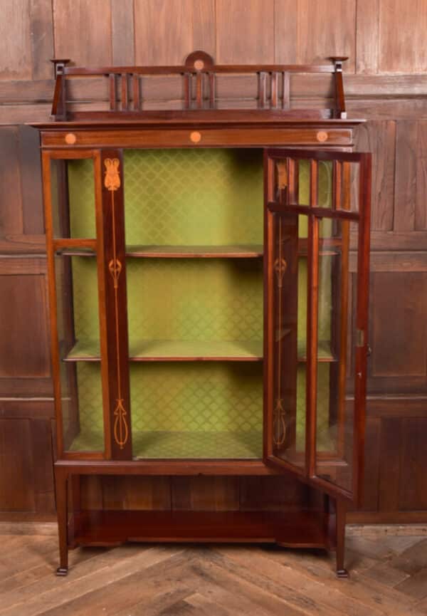 Art Nouveau Mahogany Display Cabinet SAI2660 - Image 5