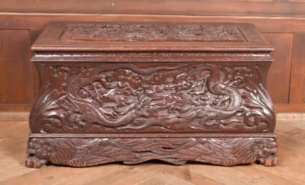 Victorian Oriental Carved Blanket / Storage Box SAI2659