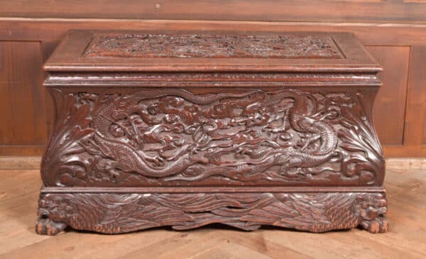 Victorian Oriental Carved Blanket / Storage Box SAI2659 Antique Coffers 3