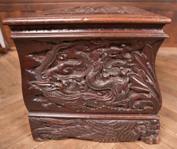 Victorian Oriental Carved Blanket / Storage Box SAI2659 - Image 14