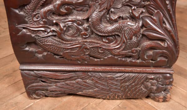 Victorian Oriental Carved Blanket / Storage Box SAI2659 - Image 10