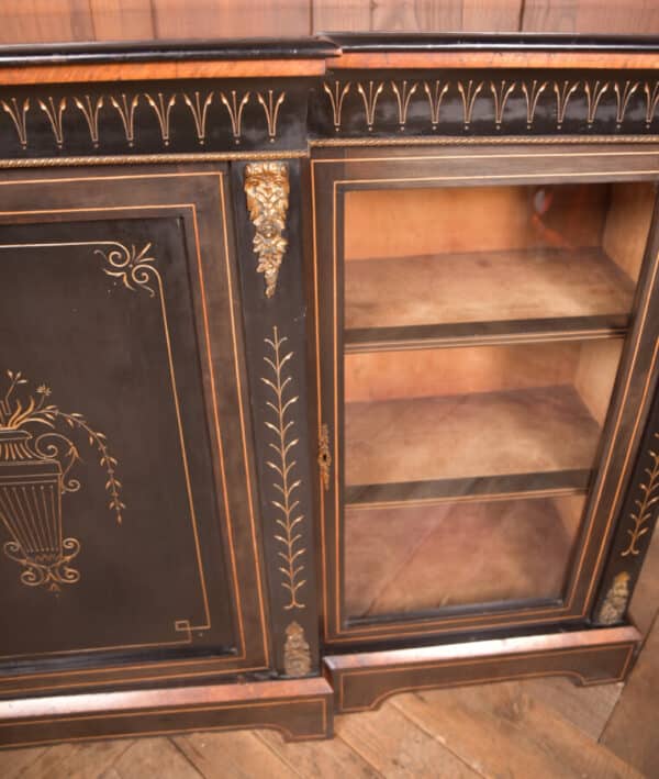 Victorian Ebonized Breakfront Credenza / Display Cabinet SAI2653 Antique Cabinets 9