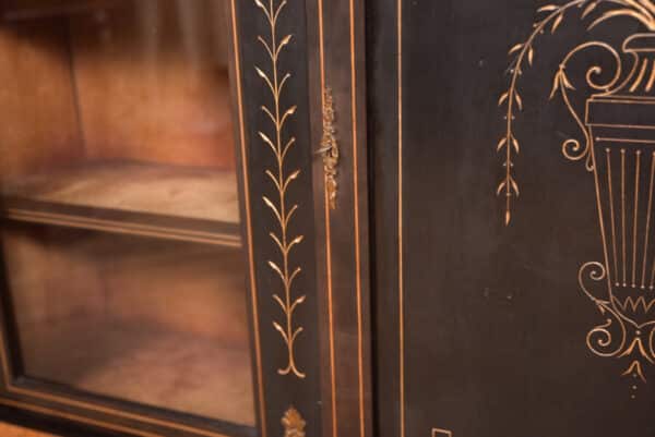 Victorian Ebonized Breakfront Credenza / Display Cabinet SAI2653 - Image 8