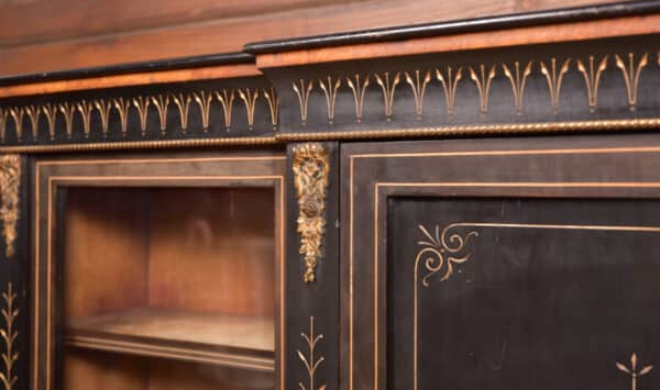 Victorian Ebonized Breakfront Credenza / Display Cabinet SAI2653 Antique Cabinets 14