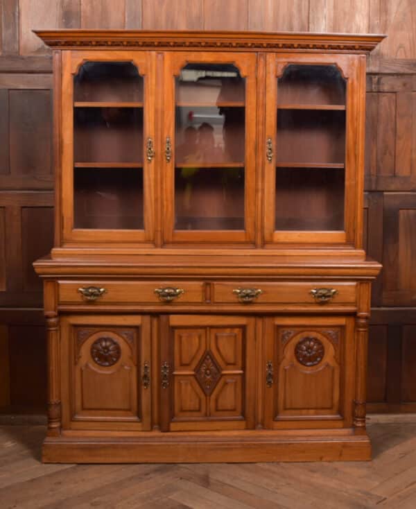 Edwardian Walnut Bookcase SAI2665 Antique Bookcases 4