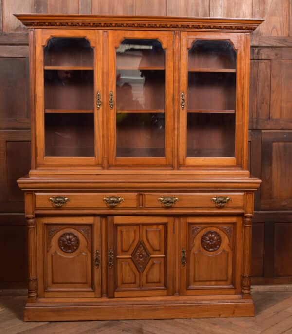 Edwardian Walnut Bookcase SAI2665 Antique Bookcases 5