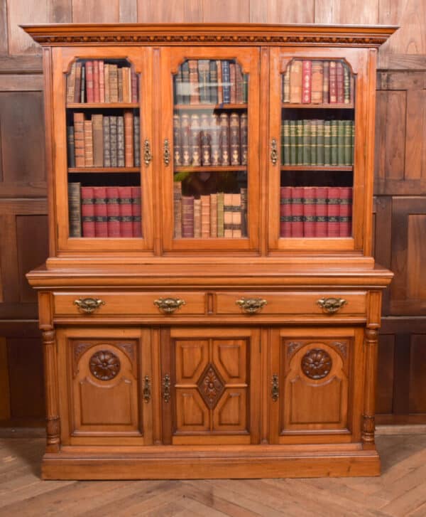 Edwardian Walnut Bookcase SAI2665 Antique Bookcases 3