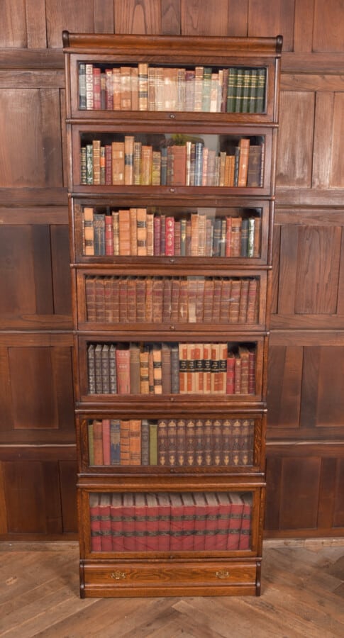 Globe Wernicke Oak 7 Section Bookcase SAI2667 globe wernicke Antique Bookcases 5