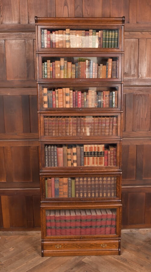 Globe Wernicke Oak 7 Section Bookcase SAI2667 globe wernicke Antique Bookcases 6