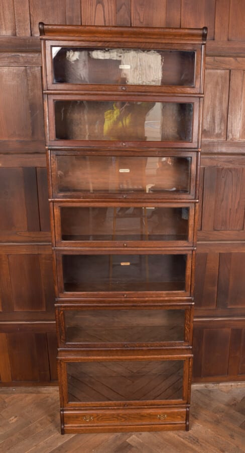Globe Wernicke Oak 7 Section Bookcase SAI2667 globe wernicke Antique Bookcases 18