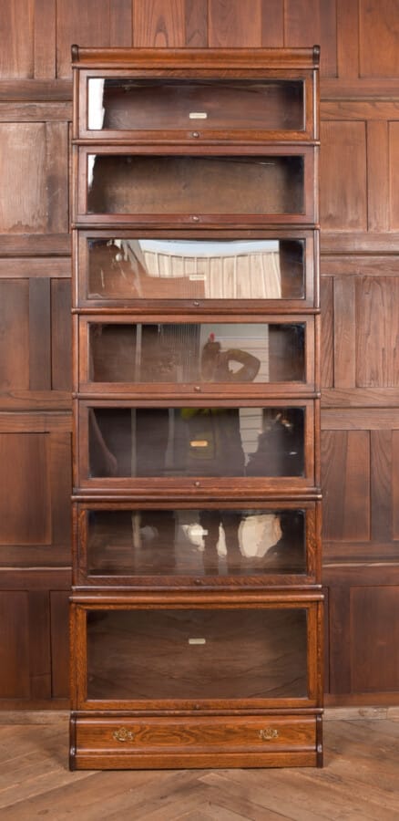 Globe Wernicke Oak 7 Section Bookcase SAI2667 globe wernicke Antique Bookcases 19