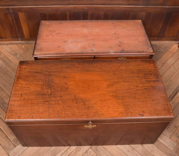 Georgian Mahogany Mule Chest / House Keeper’s Trunk SAI2675 Antique Chests 29