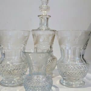 Richardson Crystal antique glass decanter Antique Glassware