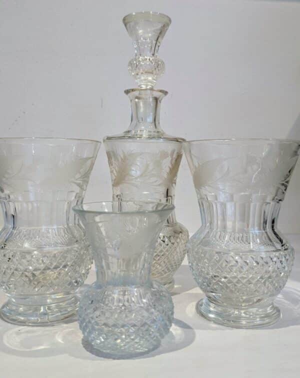 Richardson Crystal antique glass decanter Antique Glassware 3