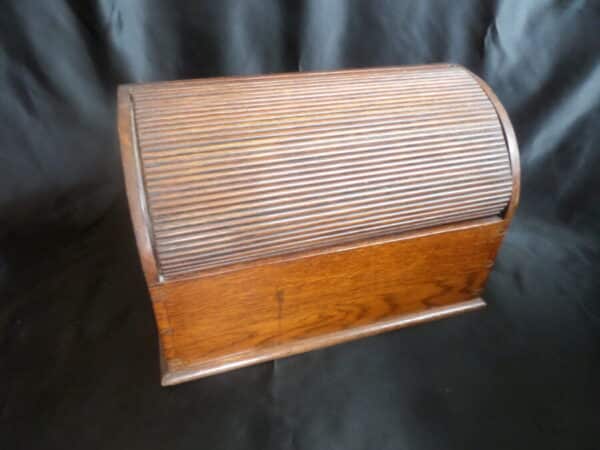 DESK TIDY with TAMBOUR CLOSURE. ( Roller shutter ) EDWARDIAN Antique Cabinets 6