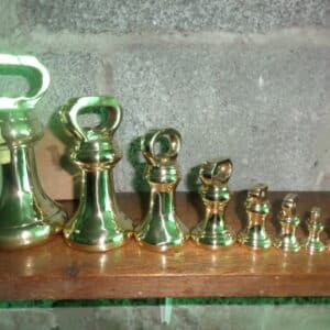 A Large Set of Brass Weights (1930’s) Antique Metals