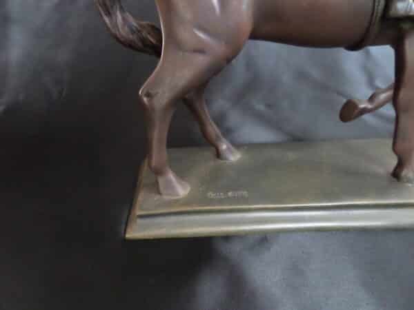 A NICEHORSE/JOCKEY FIGURINE 1930’s Antique Sculptures 6