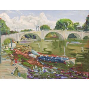 Richmond Bridge, En Plein Air Landscape Art Antique Art