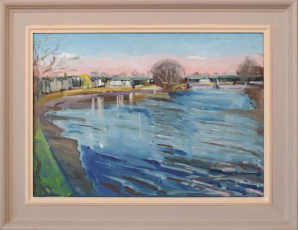 Strand-on-the-Green, Chiswick, En Plein Air MODERN ART Antique Art 5