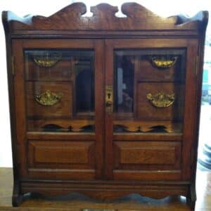Victorian Oak Humidor cabinets Antique Furniture