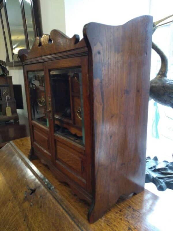 Victorian Oak Humidor cabinets Antique Furniture 5