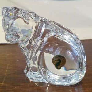 Waterford Crystal ‘Cat’ Paperweight cats Antique Glassware