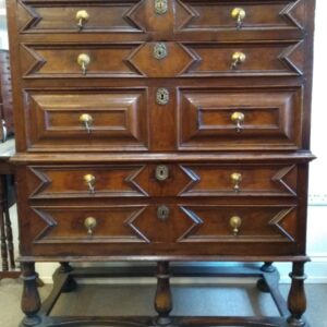 William and Mary Two over Four Chest of Draws chest of draws Antique Furniture