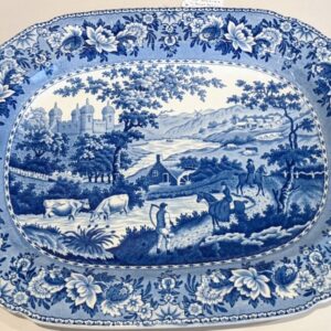 Blue and White Platter blue and white Antique Ceramics