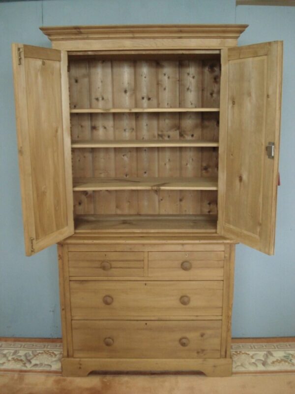 Gnarled old antique pine cupboard on chest Antique Cupboards 6