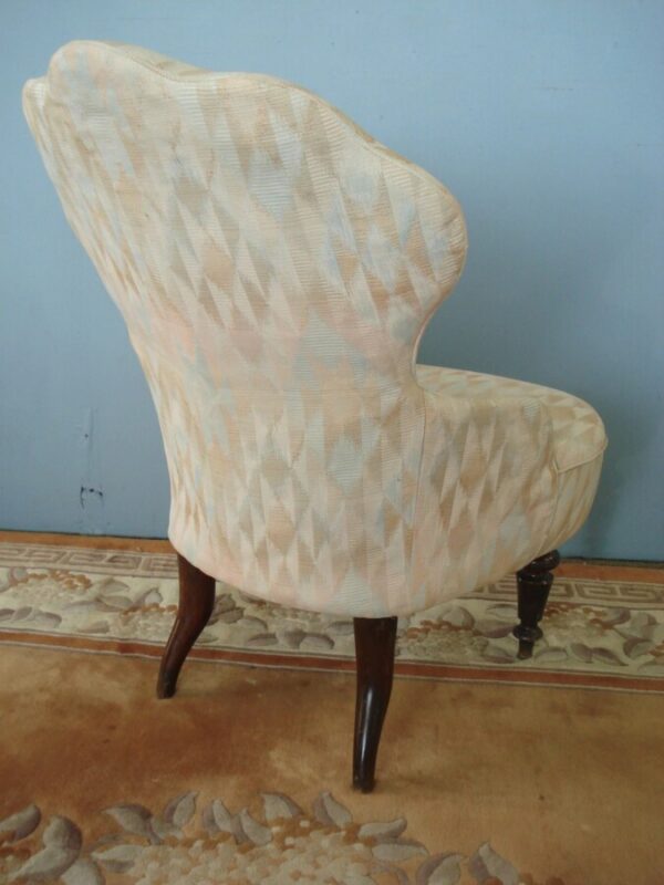 Scalloped Back to this Edwardian Nursing Chair Antique Chairs 4