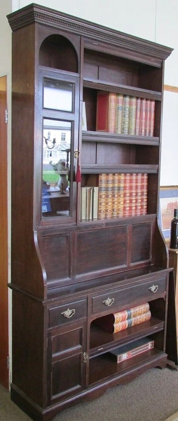 Edwardian Barristers Secretaire Bookcase Antique Bookcases 4