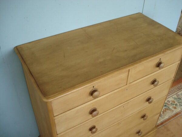 Magnificent Two Over Four Pine Chest. Circa 1880 Antique Chest Of Drawers 4