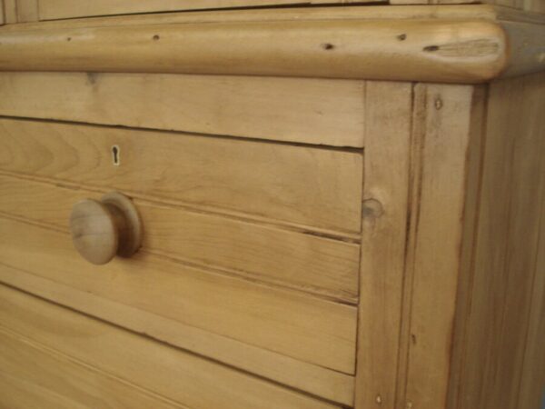 Gnarled old antique pine cupboard on chest Antique Cupboards 5