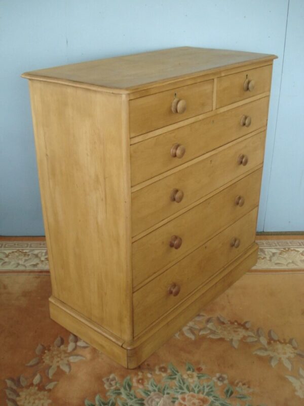 Magnificent Two Over Four Pine Chest. Circa 1880 Antique Chest Of Drawers 5