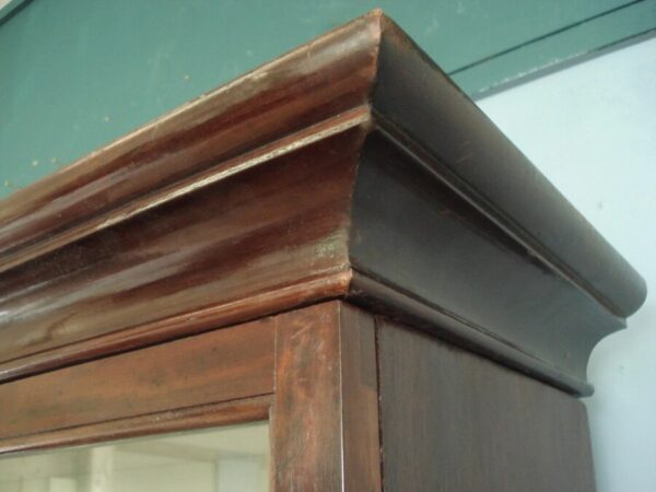 Victorian glazed bookcase with three drawers below. Antique Bookcases 6