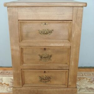 Three Drawer Hardwood 19th Century Chest with an Elm top Antique Chest Of Drawers