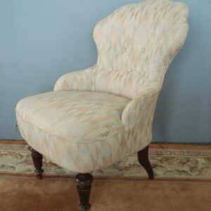 Scalloped Back to this Edwardian Nursing Chair Antique Chairs