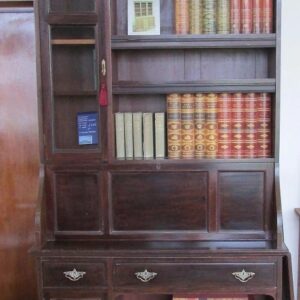 Edwardian Barristers Secretaire Bookcase Antique Bookcases