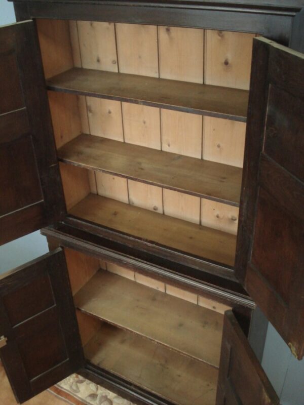 Small 19th Century Four Door Oak and Pine Cupboard Antique Cupboards 5