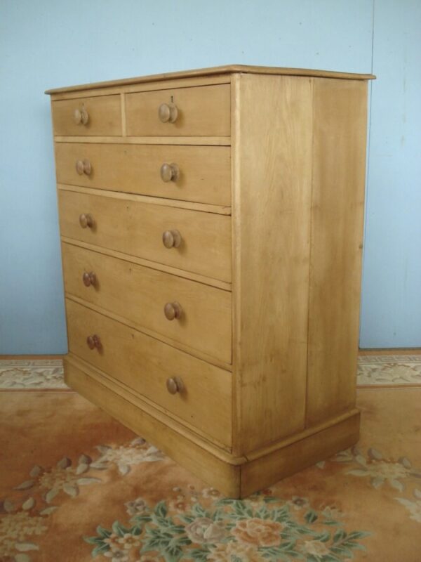 Magnificent Two Over Four Pine Chest. Circa 1880 Antique Chest Of Drawers 11